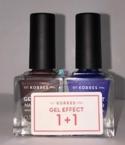 Korres Gel Effect - Βερνίκια Set 1+1, 2x11ml.